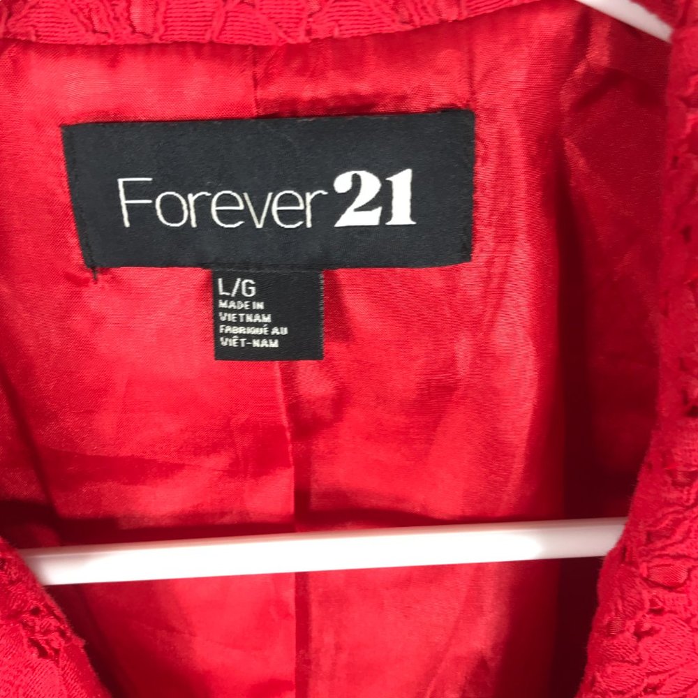 Forever21 Women's L Cropped Lace Jacket - Picture 4 of 8